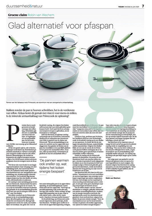 Glad alternatief voor PFASpan van Robin van Wechem in de krant Trouw