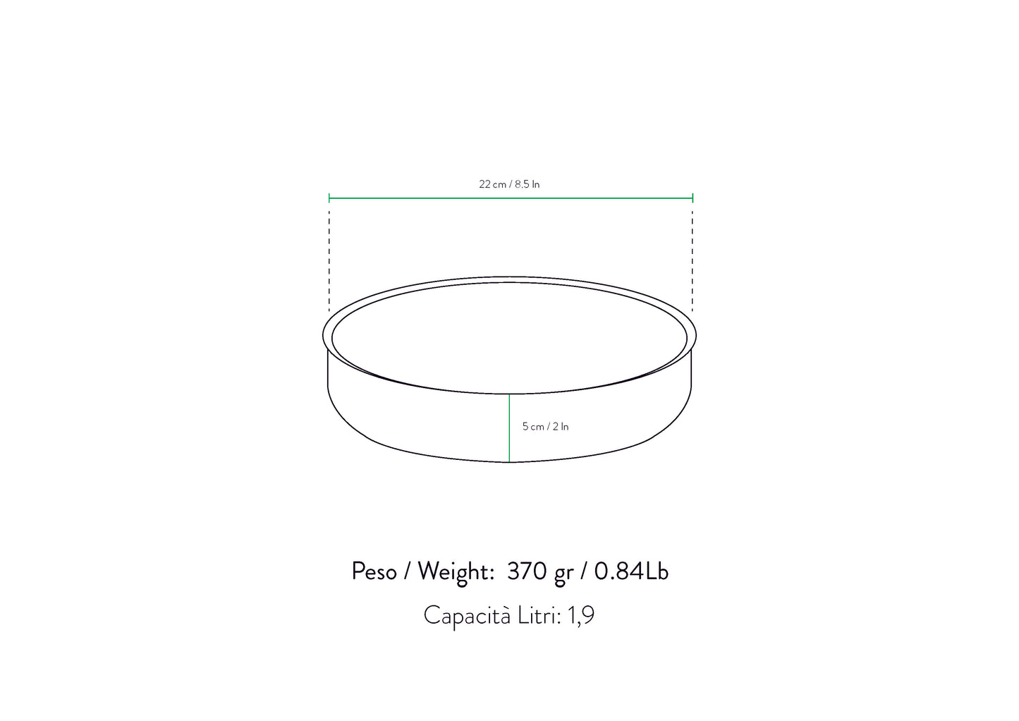 Primecook - Diepe ronde taartvorm / bakvorm - Ø 22 cm - PFAS-vrij