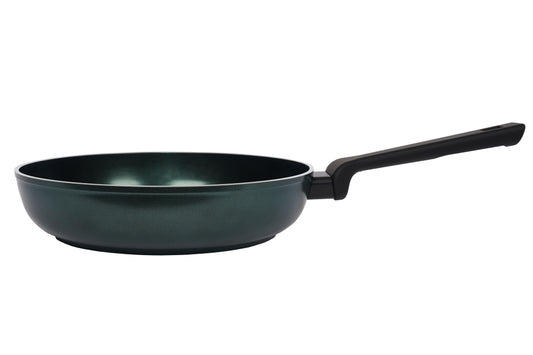 Pentole Agnelli AlBlack Elite Koekenpan 28 cm – PFAS-vrij keramisch – Scarabeo groen – Italiaanse topklasse