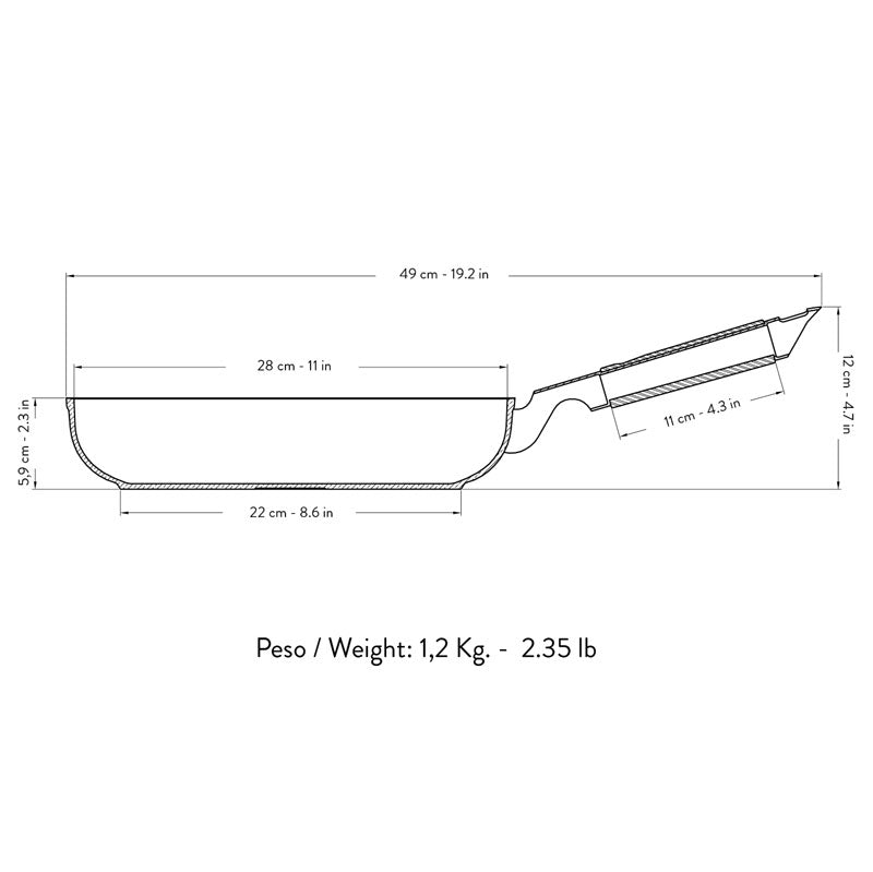Primecook - Koekenpan - Ø 28 cm - PFAS-vrij - Personaliseerbaar