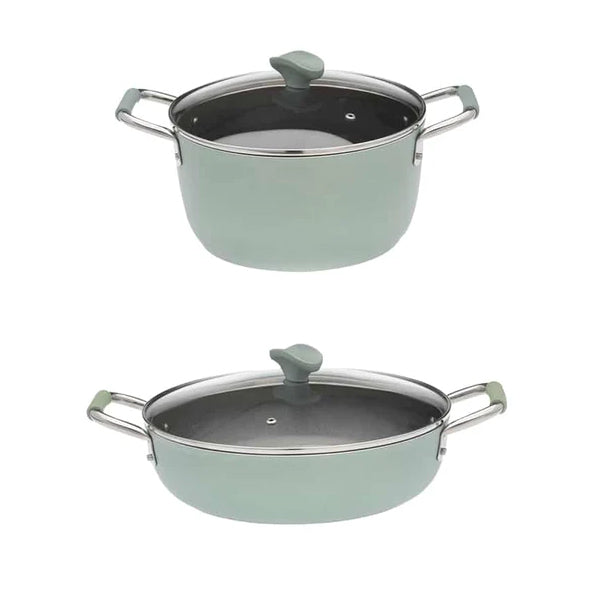 Primecook - Pannenset Francesca, kookpan van Ø 24 en hapjespan Ø 28 cm met deksels