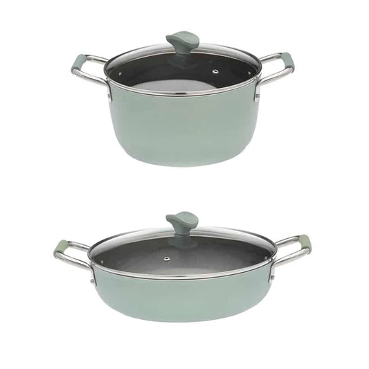 Primecook - Pannenset Francesca, kookpan van Ø 24 en hapjespan Ø 28 cm met deksels