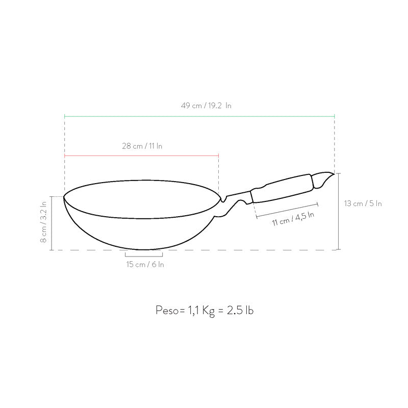 Primecook - Wok - Ø 24 cm - PFAS-vrij - Personaliseerbaar
