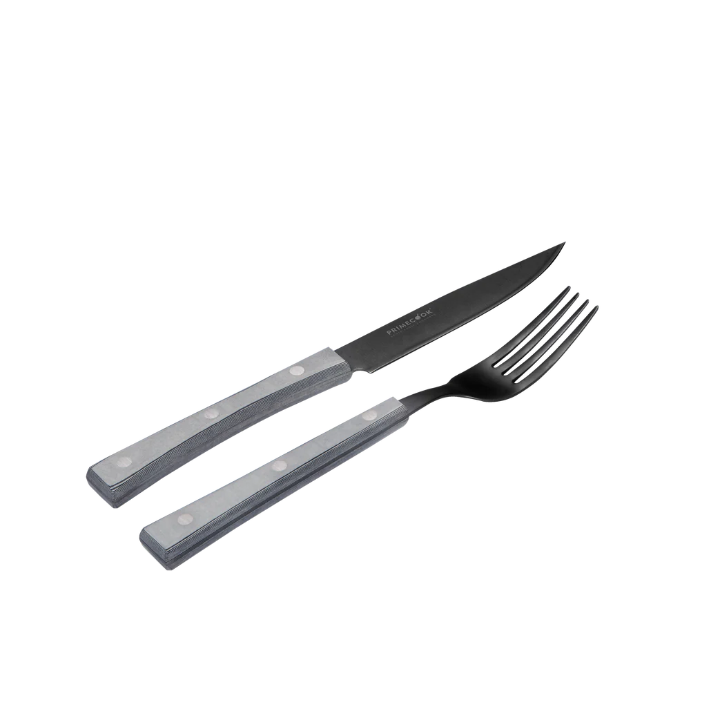 Set van vork en scherp mes 13cm