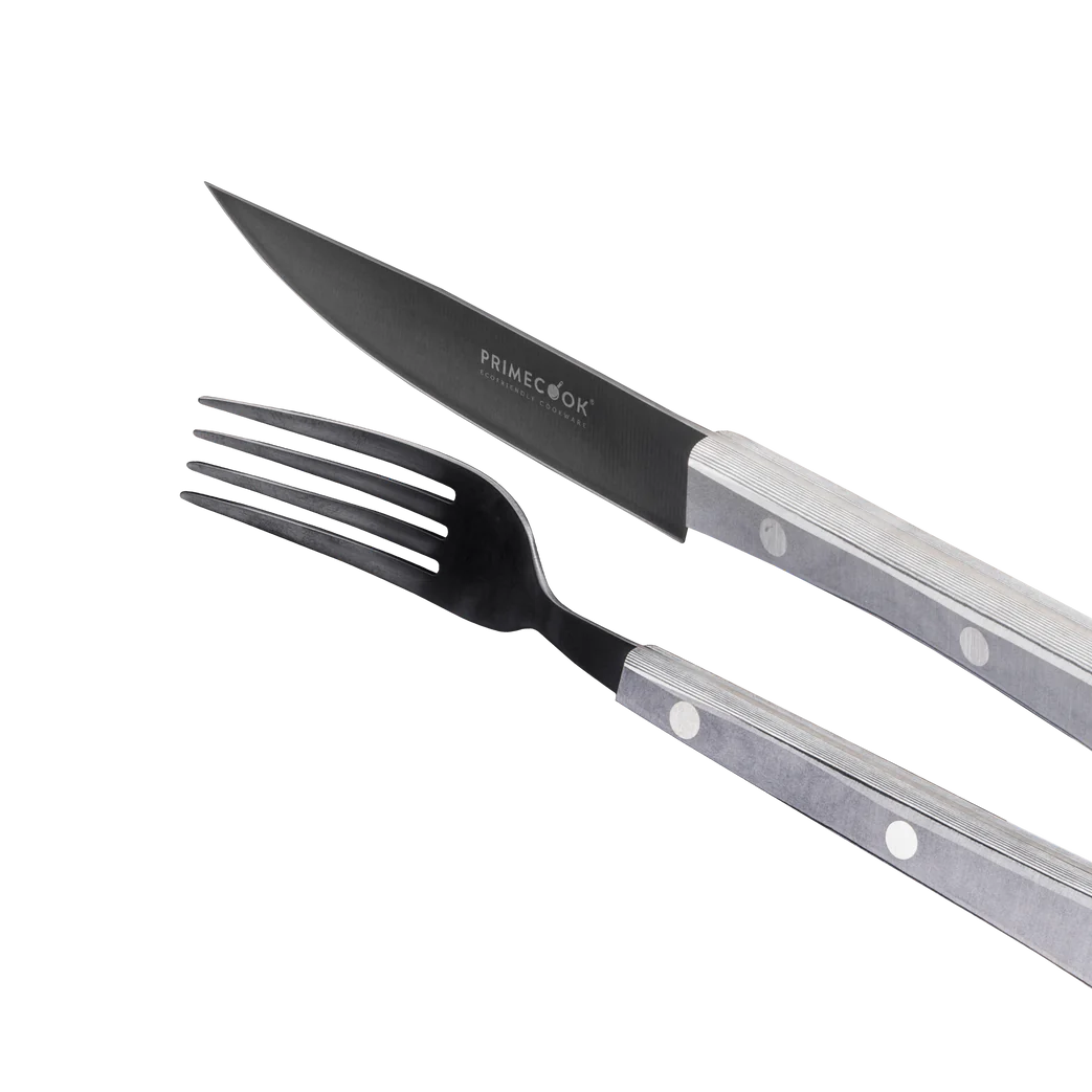 Set van vork en scherp mes 13cm