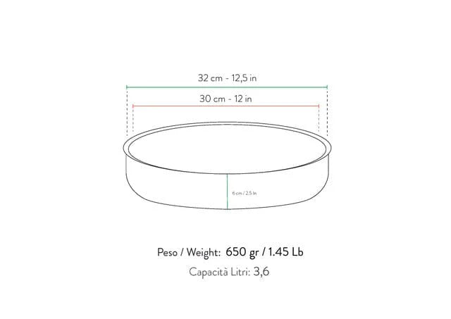 Primecook - Diepe ronde taartvorm / bakvorm - Ø 30 cm - PFAS-vrij