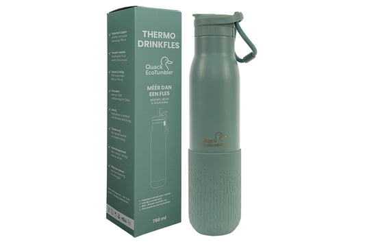 Quack EcoTumbler - Duurzame RVS thermo drinkfles voor warme en koude dranken - BPA-vrij - 750 ml