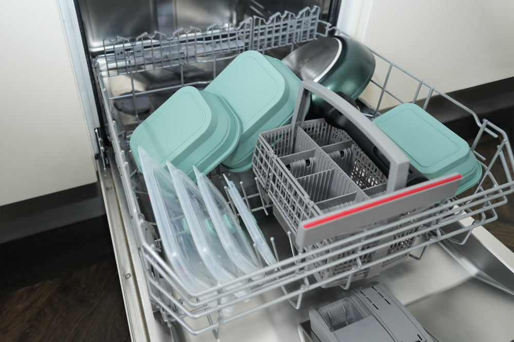 EcoCookware set van 4 opvouwbare siliconen Bewaarbakjes - meal prep bakjes met ventiel - PFAS- en BPA-vrij