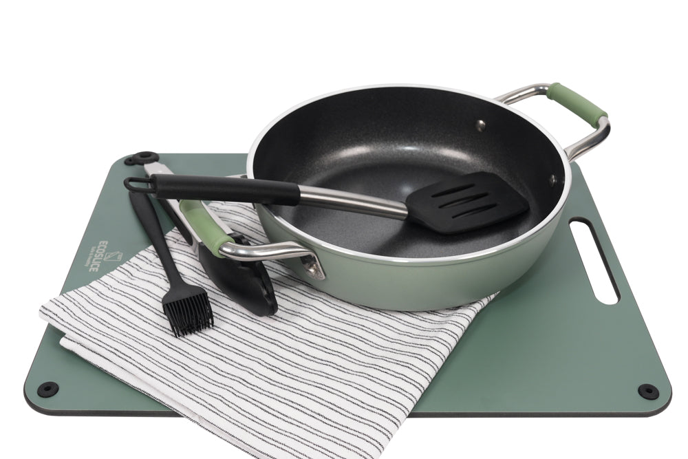 EcoCookware 15-delige set siliconen & RVS keukengerei - Zwart - PFAS- en BPA-vrij - Vaatwasserbestendig - Premium kwaliteit