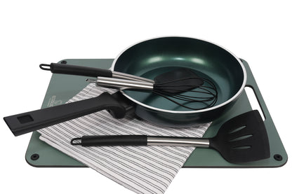 EcoCookware 15-delige set siliconen & RVS keukengerei - Zwart - PFAS- en BPA-vrij - Vaatwasserbestendig - Premium kwaliteit
