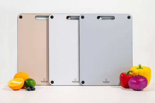 EcoSlice Fresco - speciale editie - set van 3 medium snijplanken - BPA-vrije houtvezel