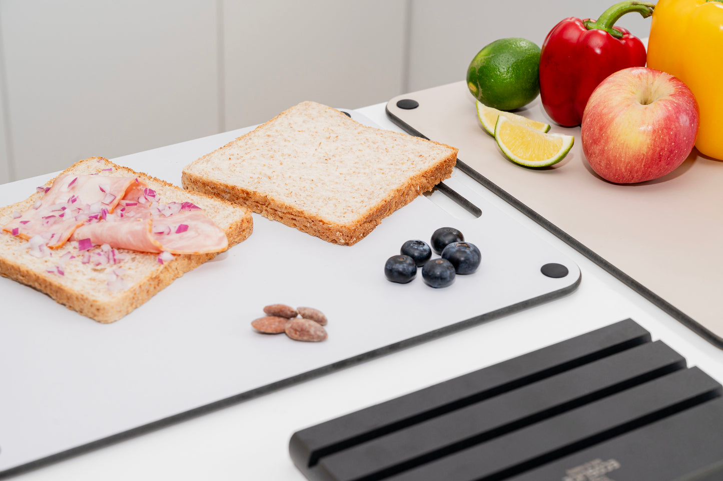 EcoSlice Fresco - speciale editie - set van 3 medium snijplanken - BPA-vrije houtvezel