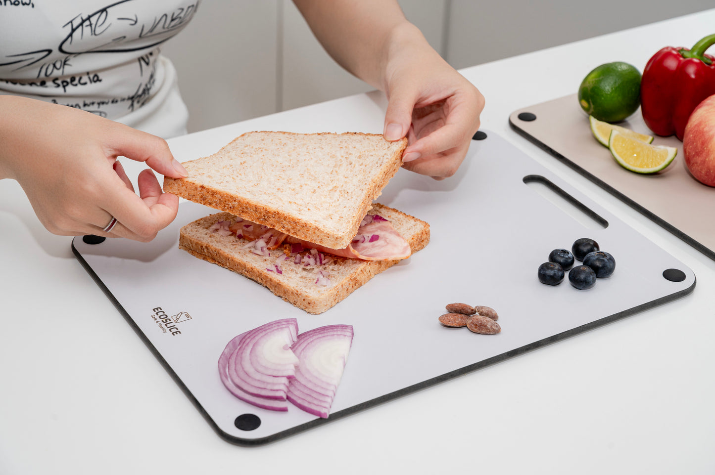 EcoSlice Fresco - speciale editie - set van 3 medium snijplanken - BPA-vrije houtvezel