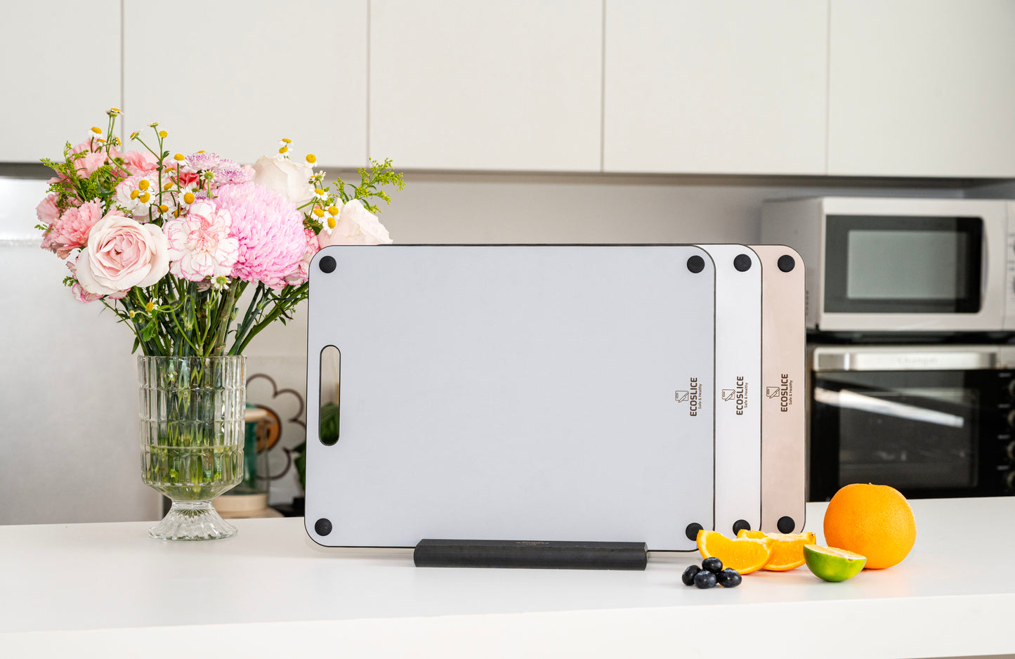 EcoSlice Fresco - speciale editie - set van 3 medium snijplanken - BPA-vrije houtvezel