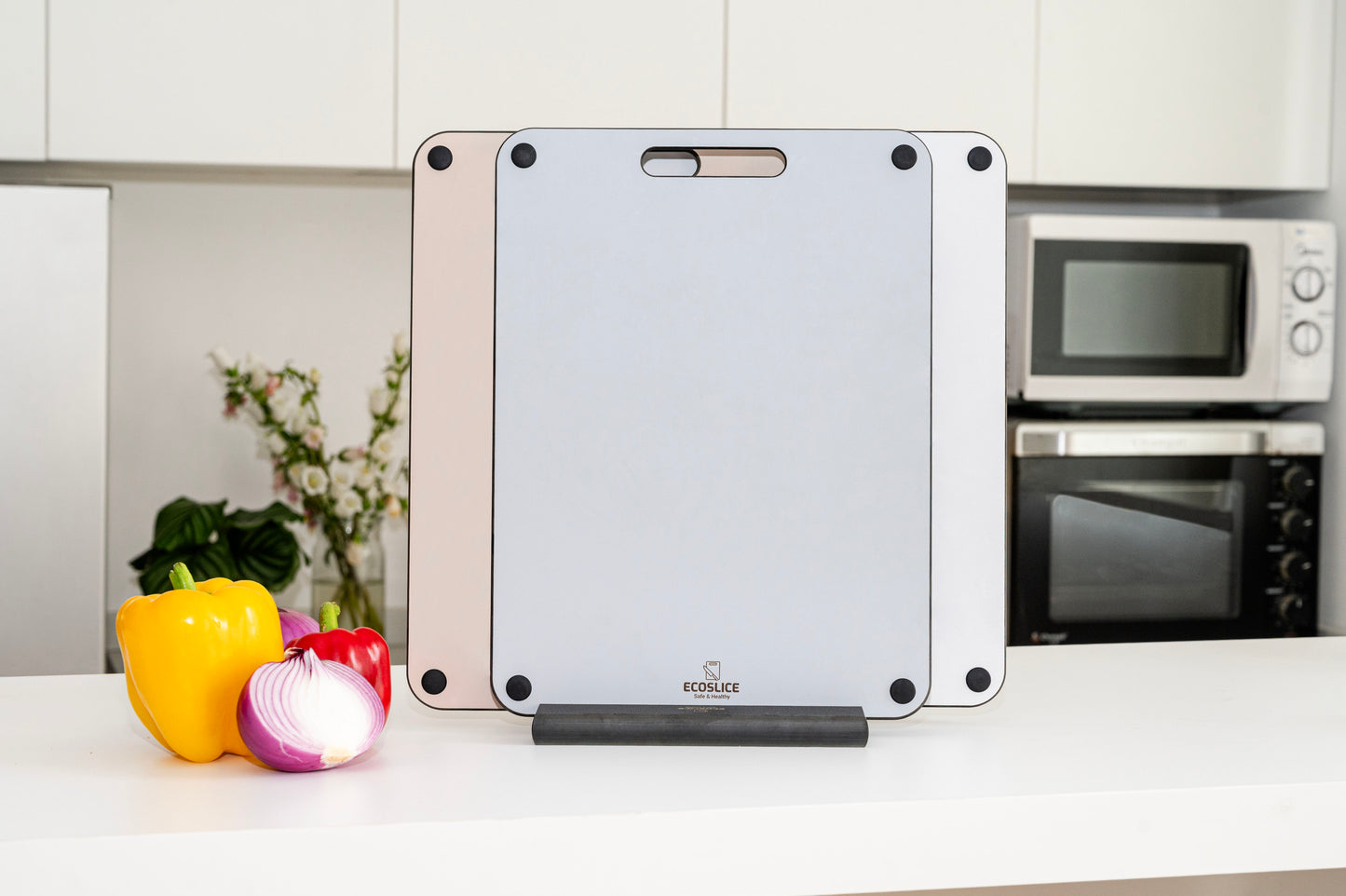 EcoSlice Fresco - speciale editie - set van 3 medium snijplanken - BPA-vrije houtvezel