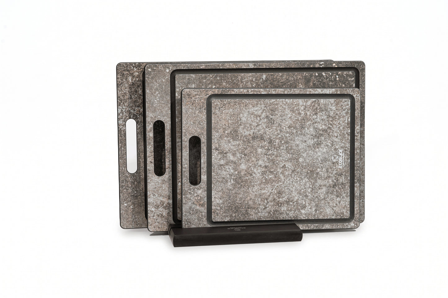 EcoSlice Zinco - limited edition - set van 3 snijplanken met sapgeul - BPA-vrije houtvezel