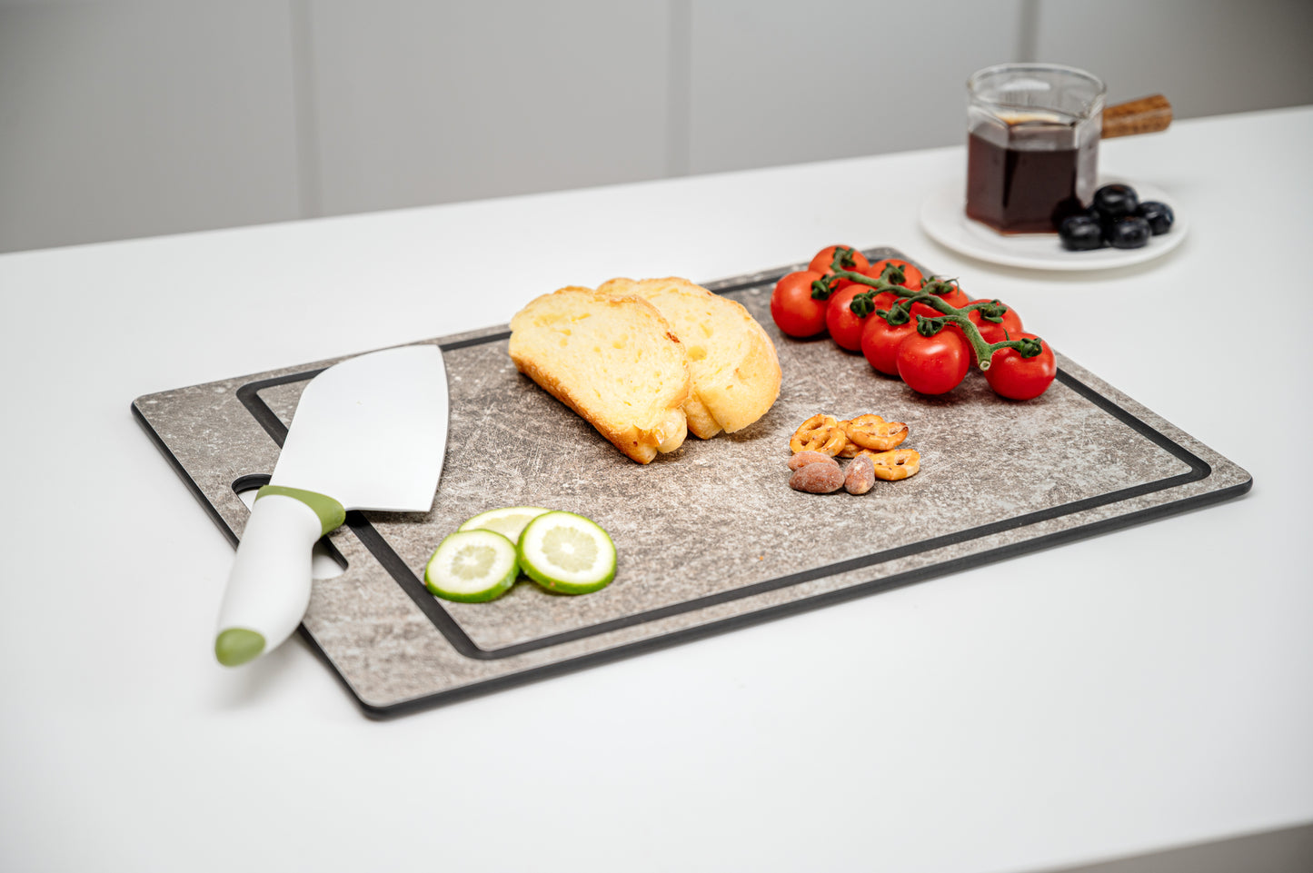 EcoSlice Zinco - limited edition - set van 3 snijplanken met sapgeul - BPA-vrije houtvezel