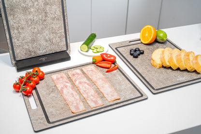 EcoSlice Zinco - limited edition - set van 3 snijplanken met sapgeul - BPA-vrije houtvezel