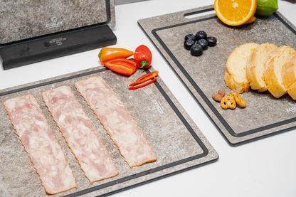EcoSlice Zinco - limited edition - set van 3 snijplanken met sapgeul - BPA-vrije houtvezel
