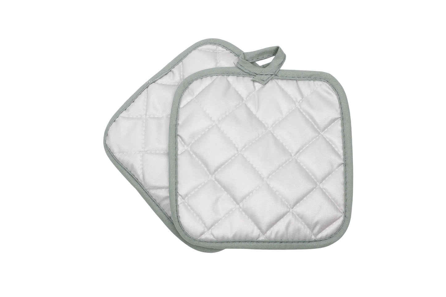 Ovenwant met pannenlappen - saliegroen - antislip grip - veilig en comfortabel koken
