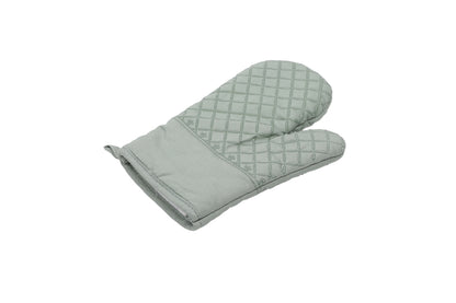 Ovenwant met pannenlappen - saliegroen - antislip grip - veilig en comfortabel koken